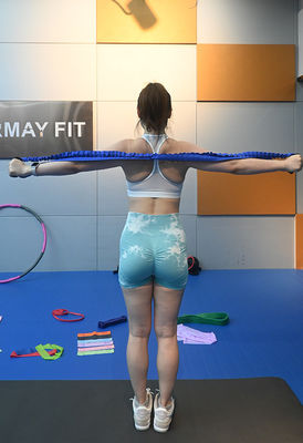 Blue Double O-Shaped Figure 8 Exercise Bands: Enhance Your Arm Workouts with Resistance Bands
